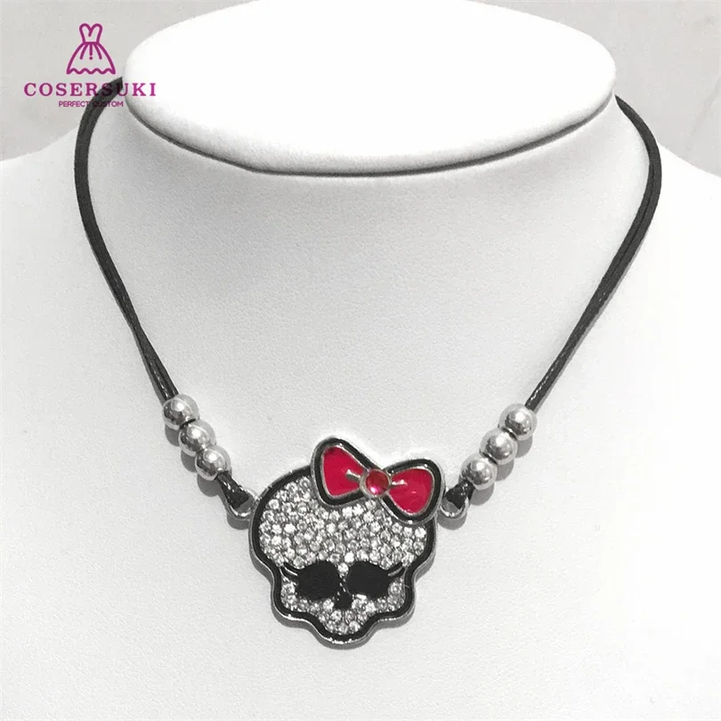 

Monster Skull Accessories Necklace Pendant Stripe Earrings Cosplay Ornament Halloween Prop