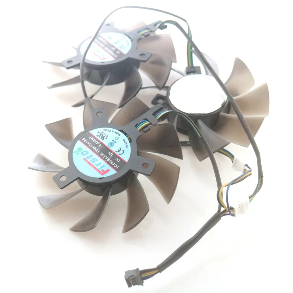 3 stks/partij FD8015H12S 75mm 12 V 0.32AMP 4Pin Voor AMD Radeon VII Videokaart Koeler Koelventilator