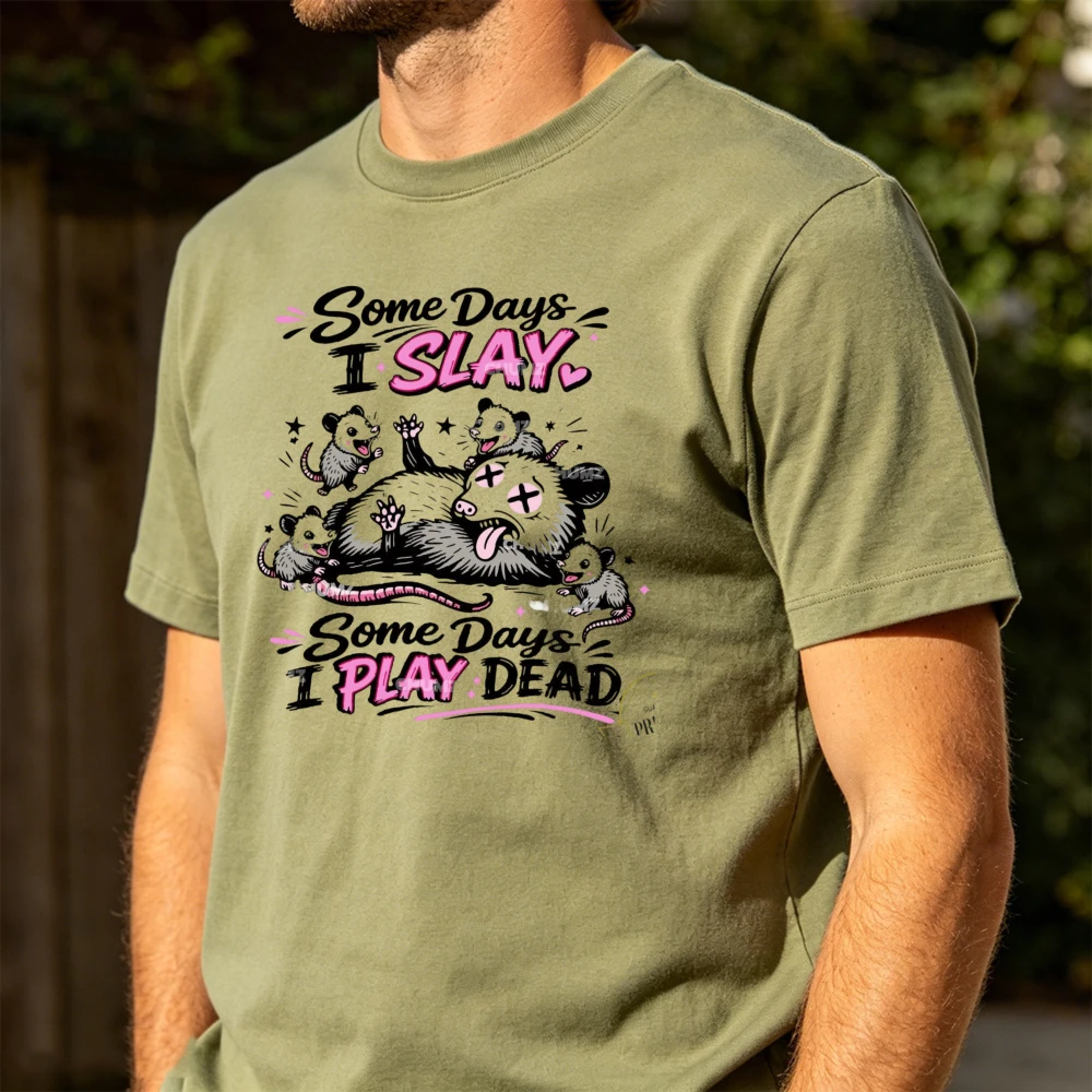 Lustiges T-Shirt mit Possum, das als Baby vorgeben tut, für Männer, niedliches Tierliebhaber-Grafik-T-Shirt, Humor-Gag-Geschenk, lässiges Kurzarm-Oberteil