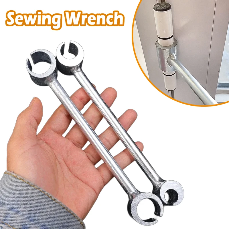 Double‑Ended Door Hinge Gap Adjustment Wrench, Labor‑Saving Hinge Repair Spanner Hand Tool for Round Bolt, for Fire Purification
