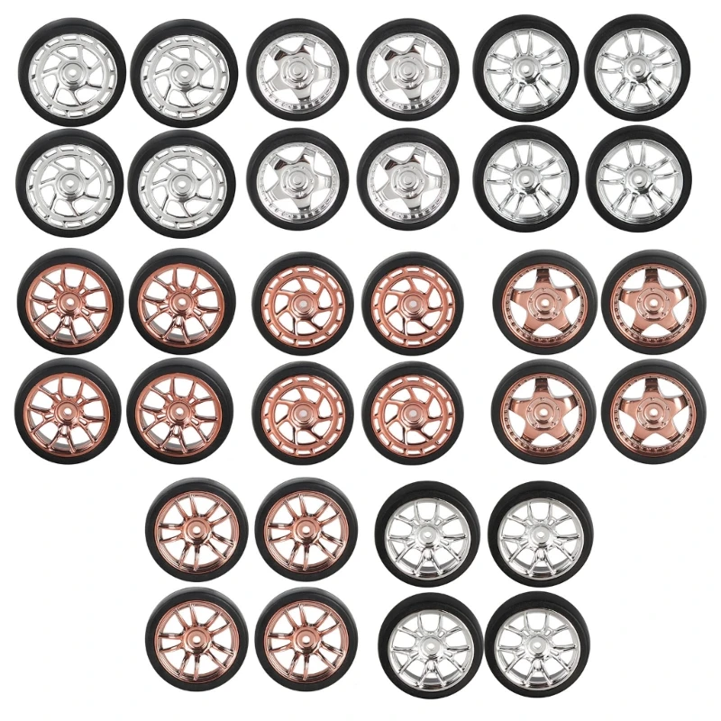 Q0KB 4PCS Remote Control Car Wheel Tyre Set 31mm for LD18 Remote Control Drift Car Modification Wheels Vehicle Part