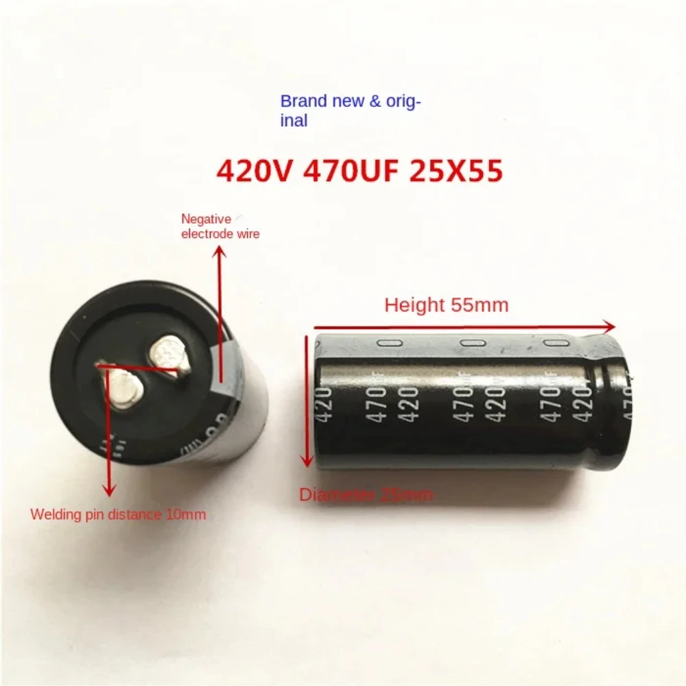 1PCS-20PCS 420V470UF 25X55 nichicon aluminum electrolytic capacitor 470UF 420V 25*55 450V/400V.