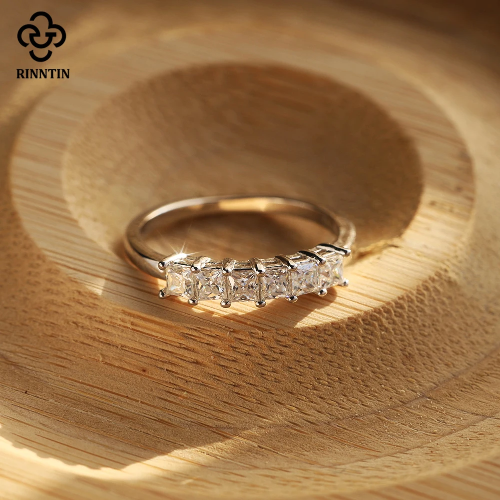 

Кольцо для помолвки Rinntin Sparkling Charm с муассанитом, серебро 925 пробы, сертифицированный лабораторный бриллиант GRA, подарок на годовщину SMOR13