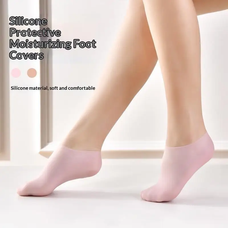 1 Pair Silicone Moisturizing Socks Exfoliating Gel Heel Socks Callus Cracked Dead Skin Remove Protector Pain Relief Foot Care