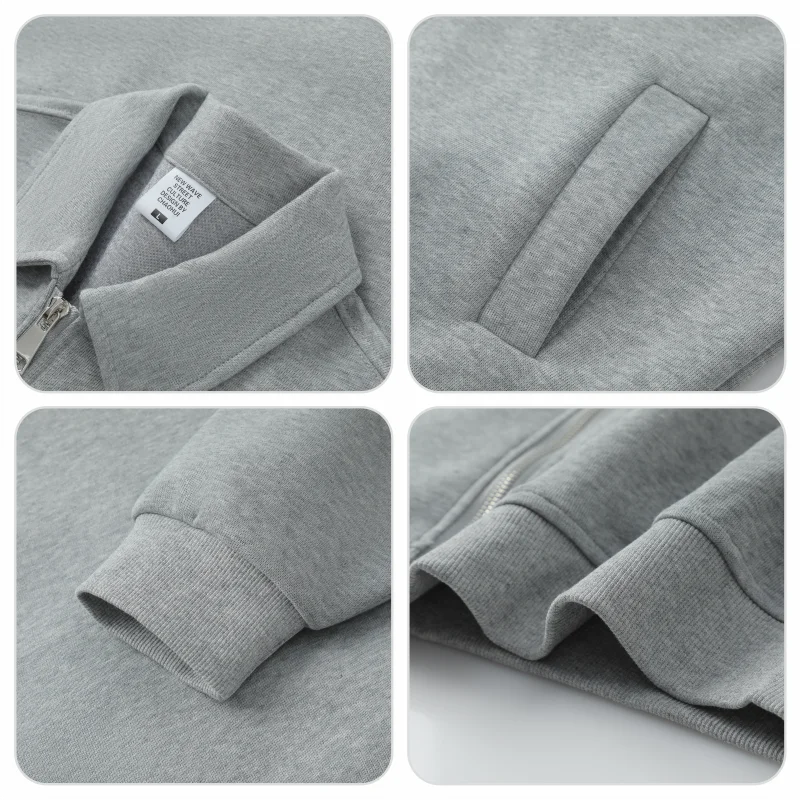 Custom jacket free print logo picture stand collar coat zipper T-shirt spring autumn jersey men women long sleeves work clothes