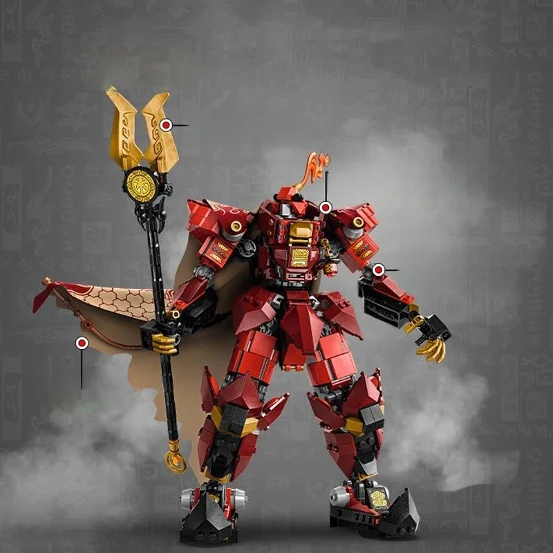 

996 шт., рыцарь с пламенем, строительные блоки, меха, модель персонажа, кирпич, украшение для рабочего стола, игрушки, подарки