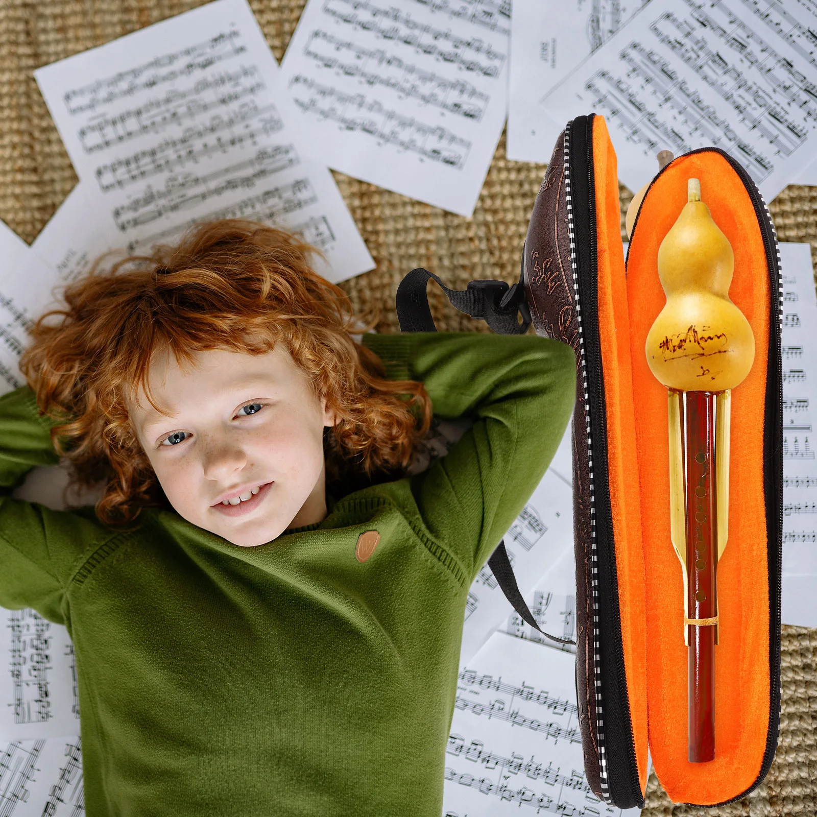 حقيبة تخزين واقية من Hulusi Flute متينة وخفيفة الوزن للسفر والمدرسة، صندوق أدوات مبطن ناعم