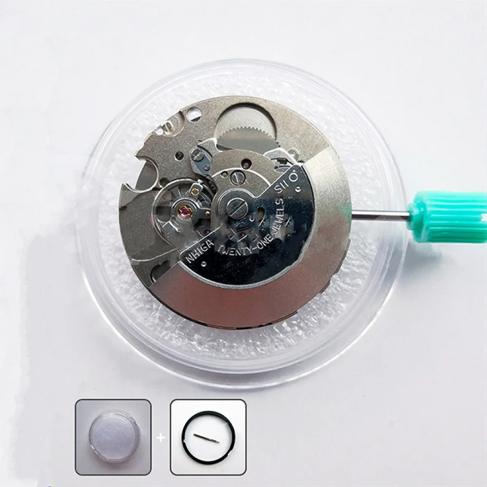 Thương Hiệu Nhật Bản Ban Đầu NH16 NH16A Tự Động Chuyển Động Cơ Học Lịch Kép 21 Viên Ngọc Dây Kim Loại Phụ Kiện
