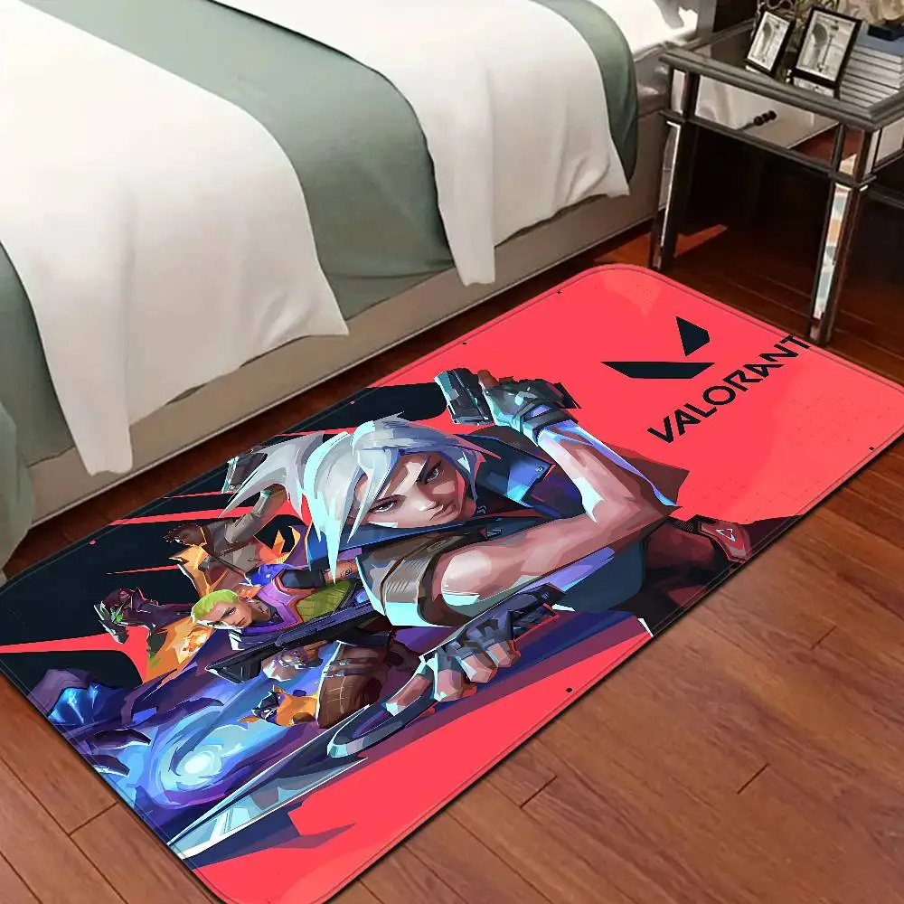 FPS Classic V-Valorant 5V5 Tactical Shooting Entrance Door Mat Washable Non-Slip Living Room Sofa Chairs Area Mat Doormat