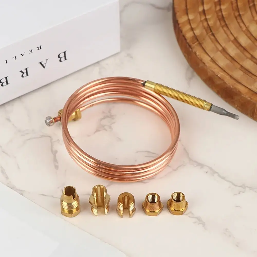 1Set M6 Thermocouple Replacement Set Universal Thread Gas Valve Induction Line Gas Stove Probe 60/90/120/150cm