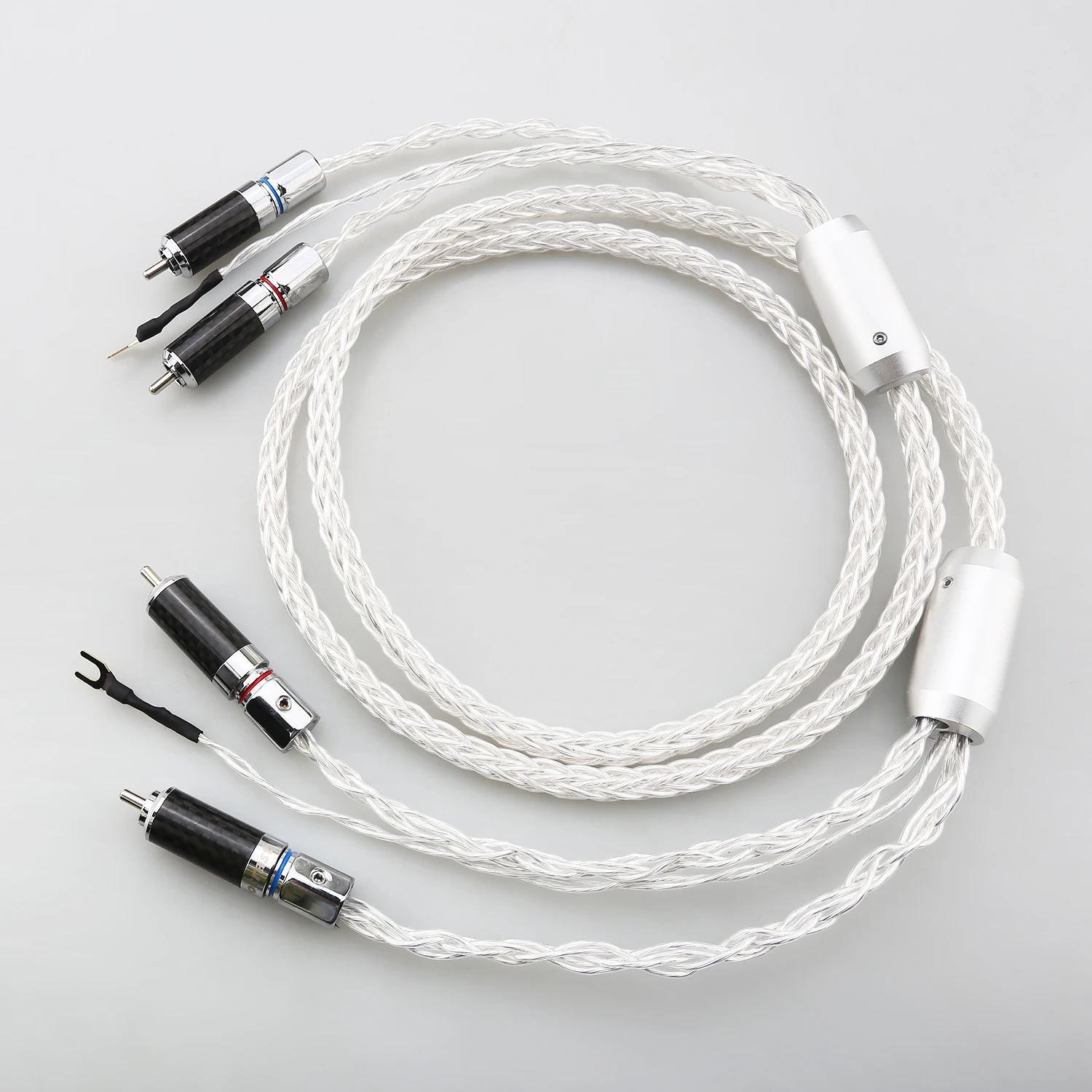 6AG Hi-end Audio Tonearm Cable 2 RCA to 2 RCA Grounding Wire LP Vinyl Record Player Cable 7N OCC Amplifier Phono Turntable Cable