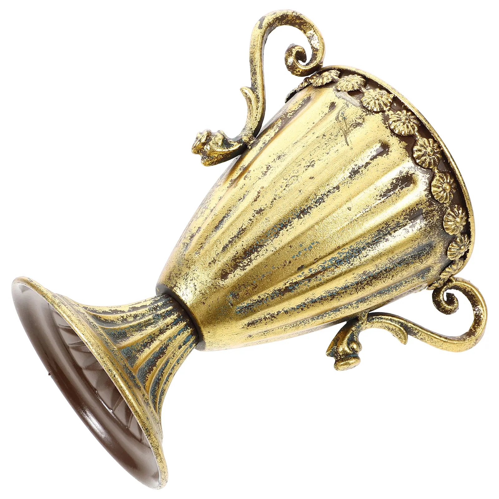 

Vintage European Style Iron Planter Decorative Tall Foot Metal Flower Pot Wedding Party Supply Retro Flower Holder Elegant