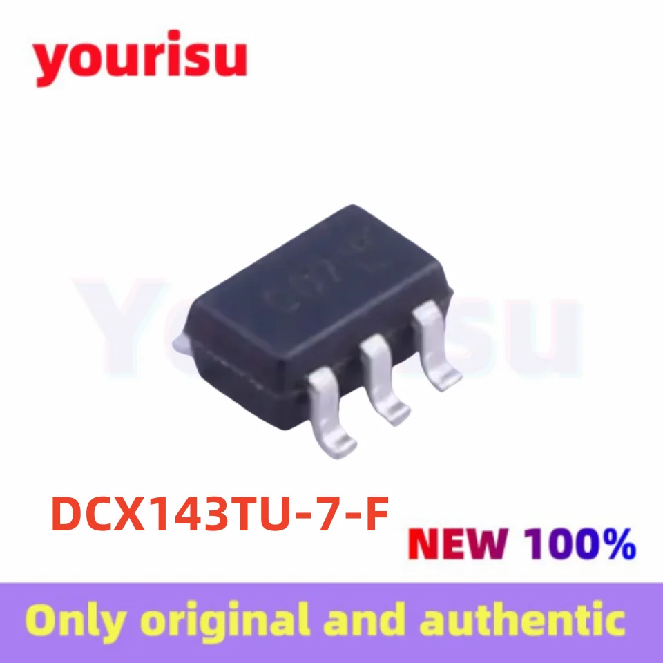 10Pcs/Lot original DCX143TU-7-F DCX143TU DCX143 100mA 50V digital transistor package SOT-363