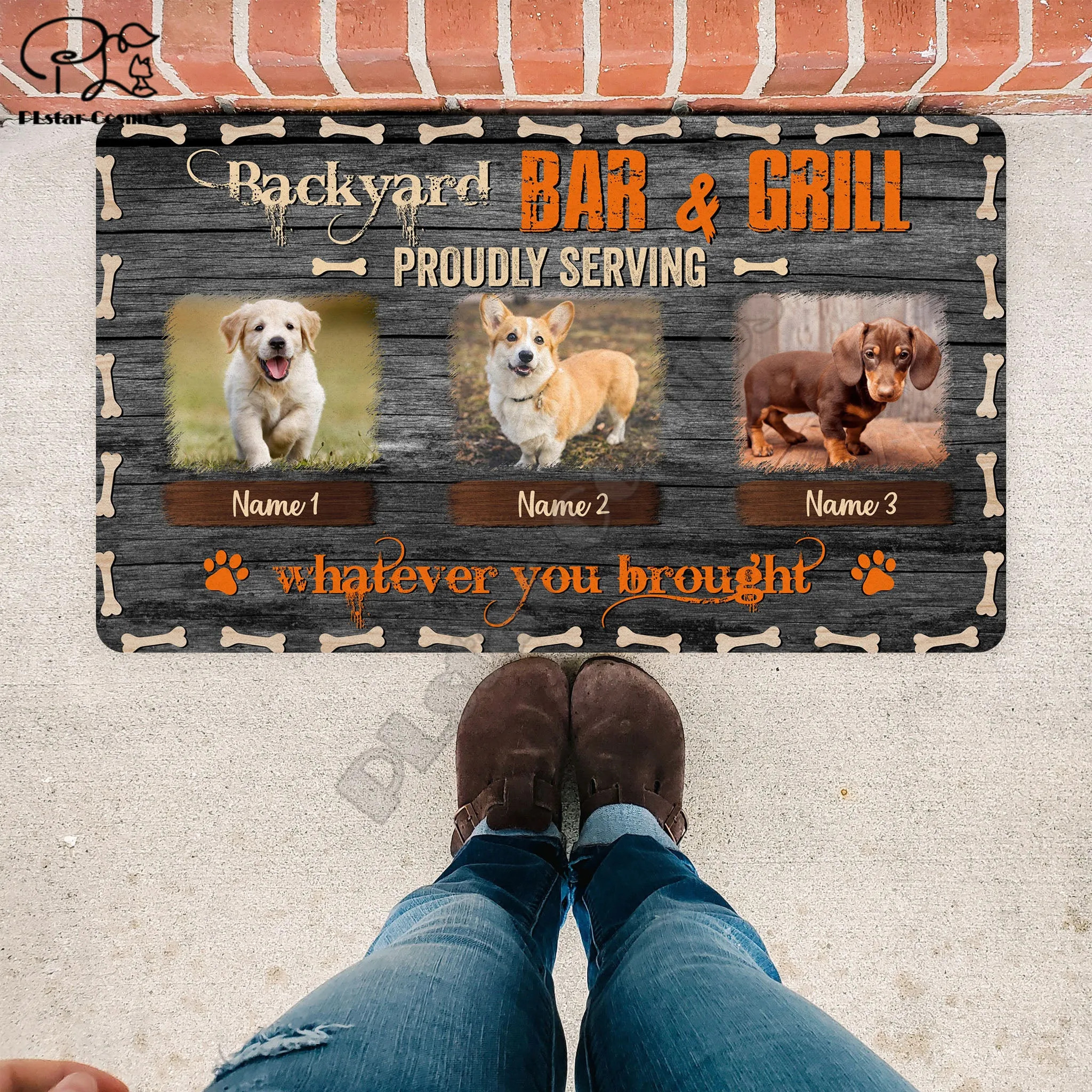

Funny Dog Doormat - Personalized Dog Doormat, Dog Lover Gift, Funny Doormat 3D Printed Doormat Welcome Doormat
