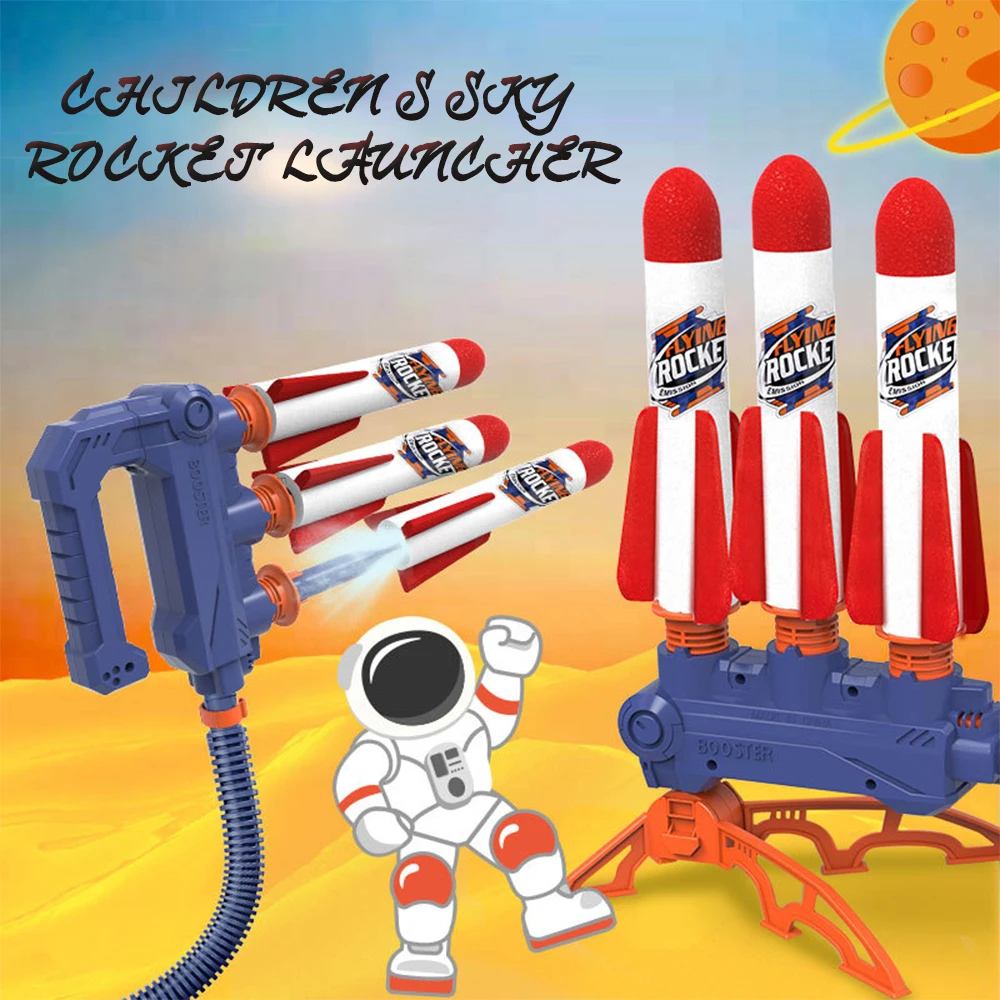 

Tactical Children's Bounce skyrocket 2-in-1 Jump Rocket Set Foot Launcher Small Rocket Flash Cannonballs Boys Girls Toys Gifts