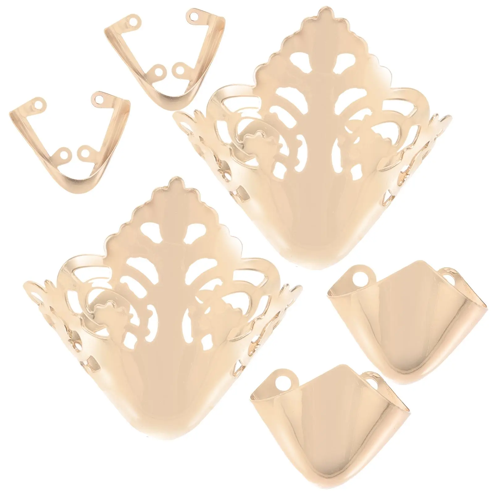 

2 Pairs High Heel Tip Covers 7 8 9mm Golden Metal Toe Protectors Pointed Shoe Repair Parts Protective Caps Boot Guard