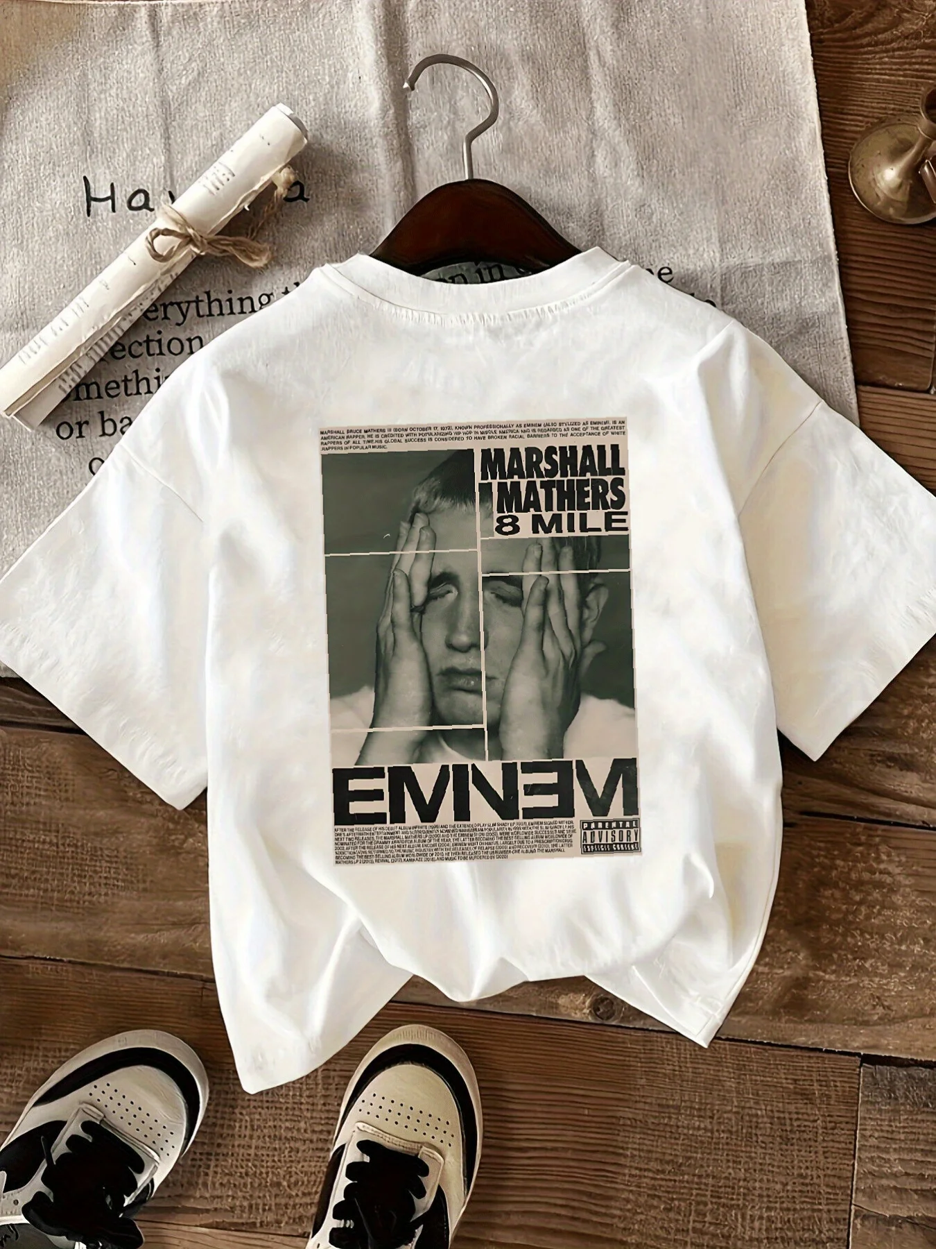 Women's Marshall Mathers 1976 Retro T-Shirt - Iconic Back Print with Marshall & 1976