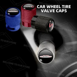 4pcs/1set For Mini JCW R50 R55 R56 Cooper S John Cooper Works S Logo Car Valve Caps Wheel Tires Air Tyre Stem Protective Cover