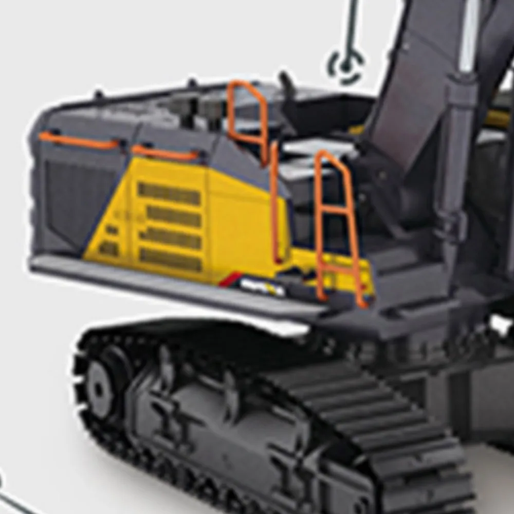 

US Sale HUINA Toy 1/14 592 RC Tracked Excavator Car Model Gift 2.4G Radio Light Sound