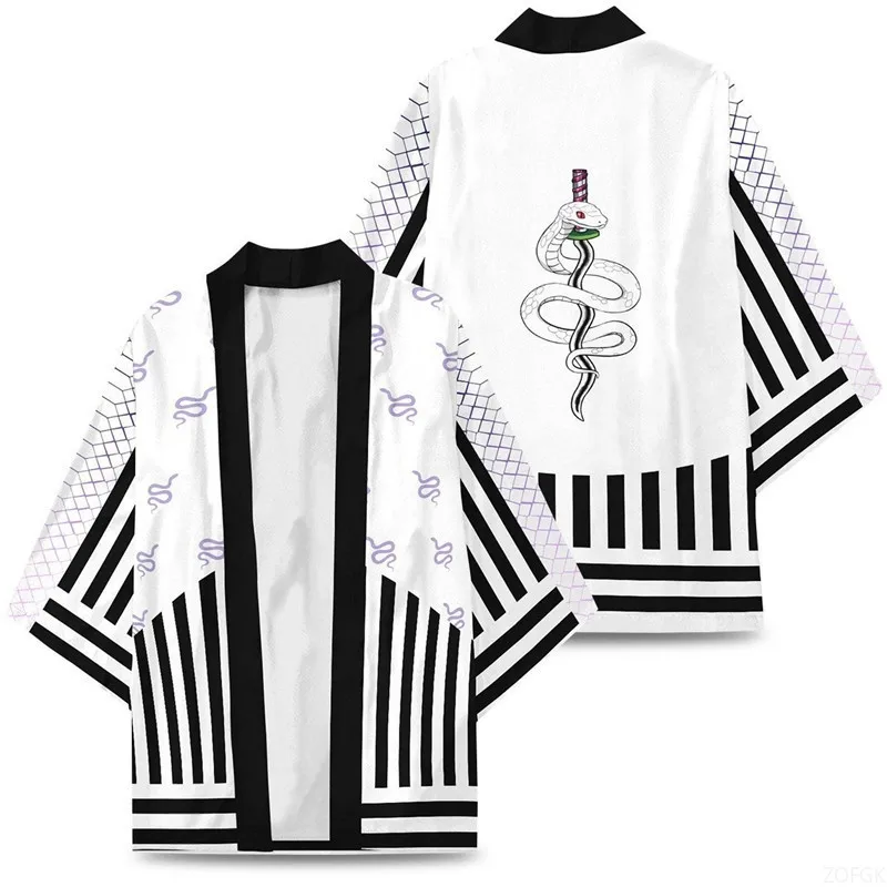 

New Anime Japanese Animation Pattern printing 3D Printed Kimono Adult Children's Cloak Cos Open collar cloak Unisex clothing top