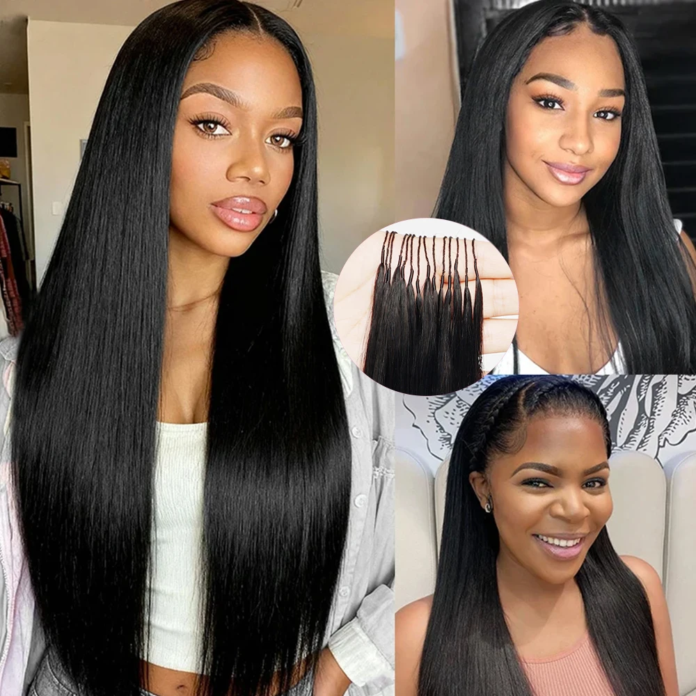 350g Silky Straight Miracle Knots Crochet Human Hair Boho Human Hair For Braids 16-26 Inch Pre-Separated Burmese Miracle Knots Crochet Human Hair 70g/pack Straight Bundles Human Hair Extensions Natural Black 100% Human Hair Feather Crochet Human Hair view 6