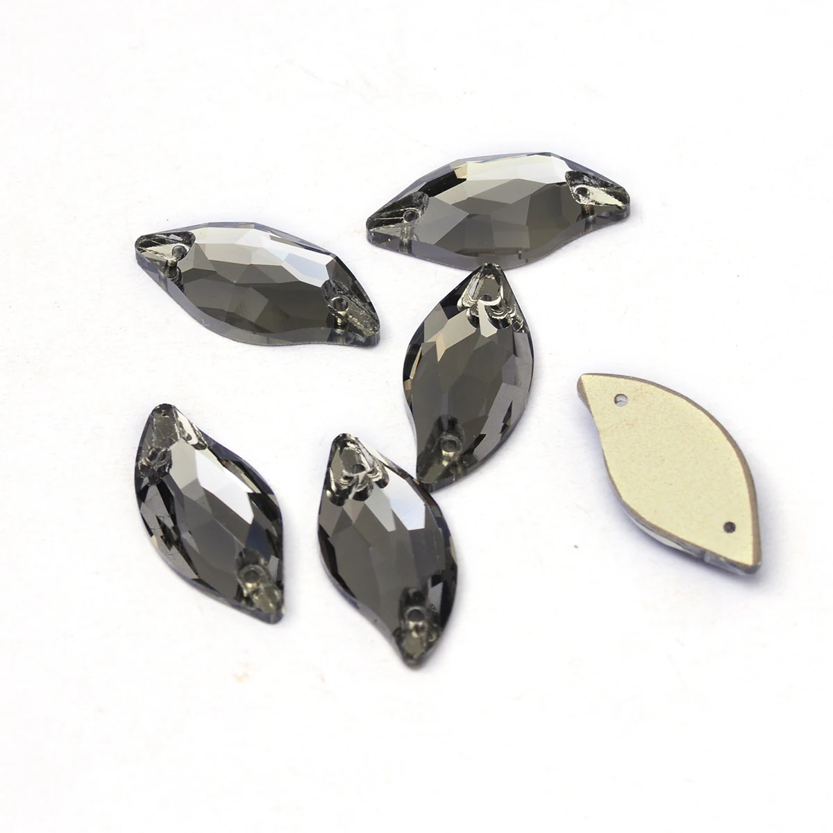 PUBRILEX Vorteilspack Schwarze Diamant-Strasssteine mit Flacher Rückseite und Facetten zum Nähen für Kleidungsstücke und Schmuckdekorationen – Detail 9