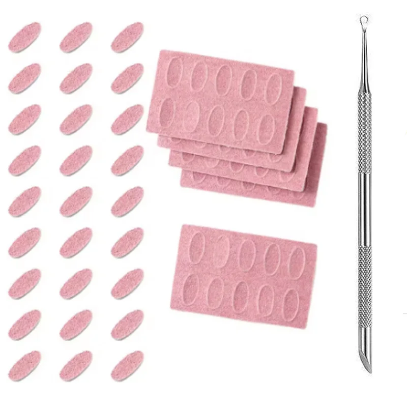 Double Headed Circle Inclined Nail Steel Push Rub Sanding Sheet Remove Dead Skin Polish Nail Surface Sanding Nail Cleaning Tool