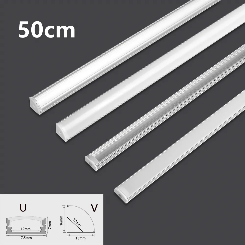 LED Angle Aluminum Slot Strip Lamp, Kitchen Cabinet Lamp, Suitable for 8-12mm  5730  5050  2835 2-30Pcs