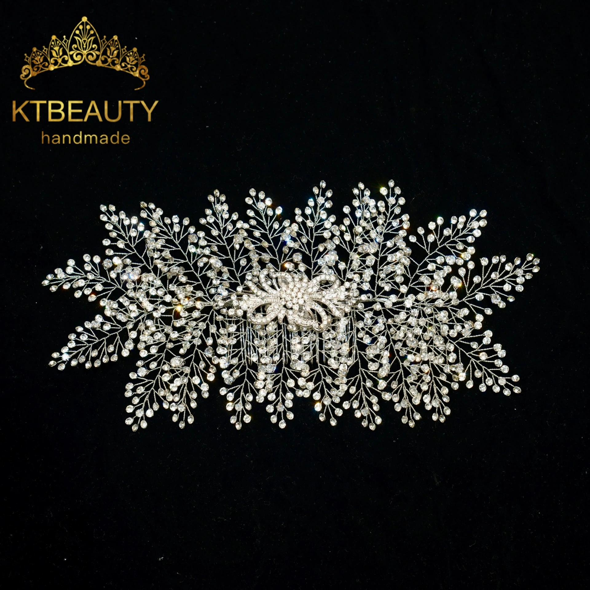 

Ktbeauty Copper Crystal Stones Headpiece Design Wedding Bridal Fashion Hair Jewelry Accessory for Women Popular Hair Accessories