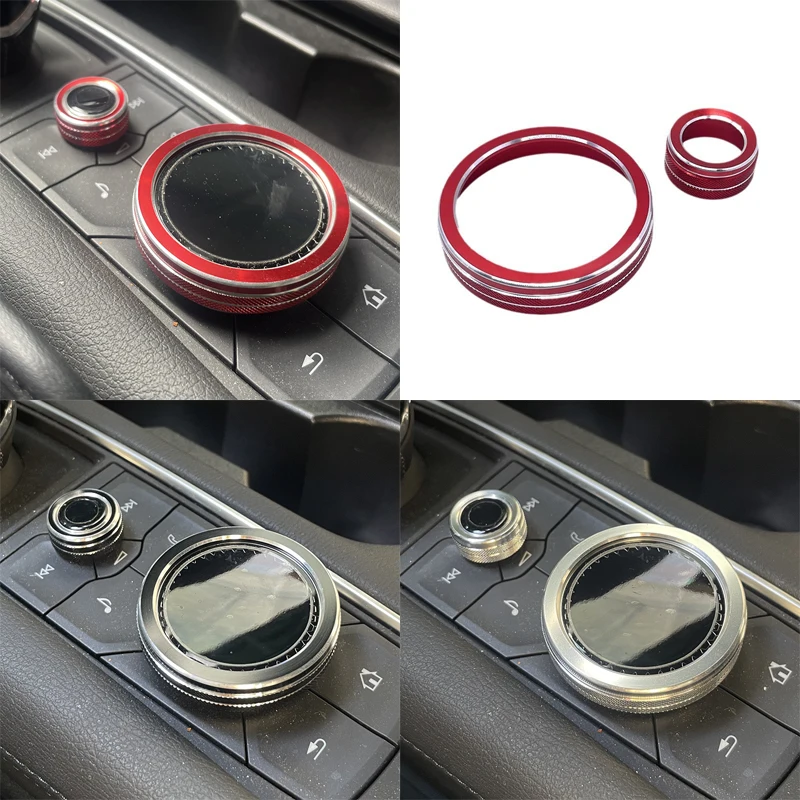 For Cadillac CT4 CT5 XT4 XT5 XT6 Multimedia Navigation Volume Adjustment Knob Trim Ring Metal Protective Cover Interior Supplies