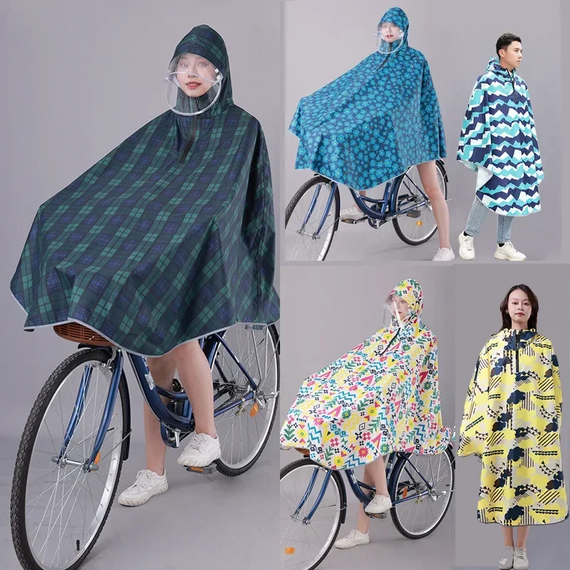 Bicycle raincoat women cycling mountain bike fashion Korean version of students cycling poncho men's single car