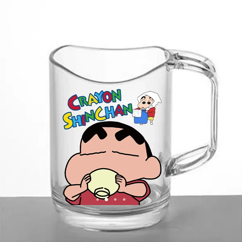 Crayon Shin-chan Transparent Toothbrush Cup Creative Mouthwash Cup Bathroom Storage Accessories Cartoon Toothbrush Holder Gifts