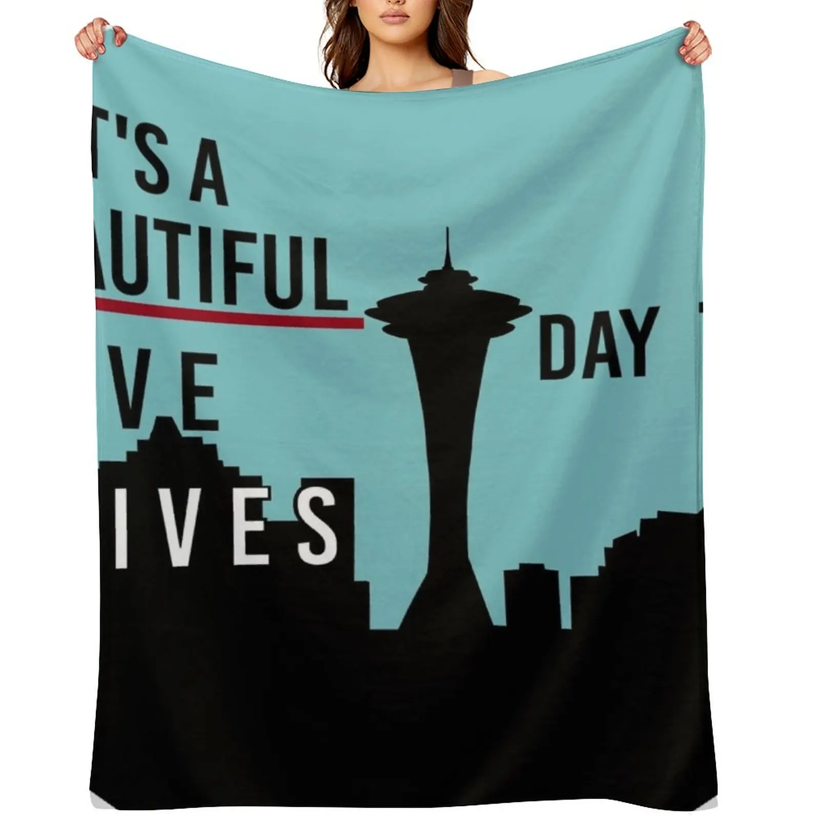 

It's A Beautiful Day To Save Lives Throw Blanket Baby Soft Plaid Travel Flannel Fabric Blankets