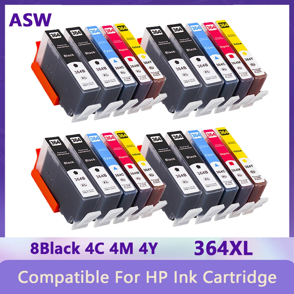 

8BK + 12C Ink Cartridge For HP364XL 364 XL For HP Photosmart 5510 5515 6510 B010a B109a B209a Deskjet 3070A HP364