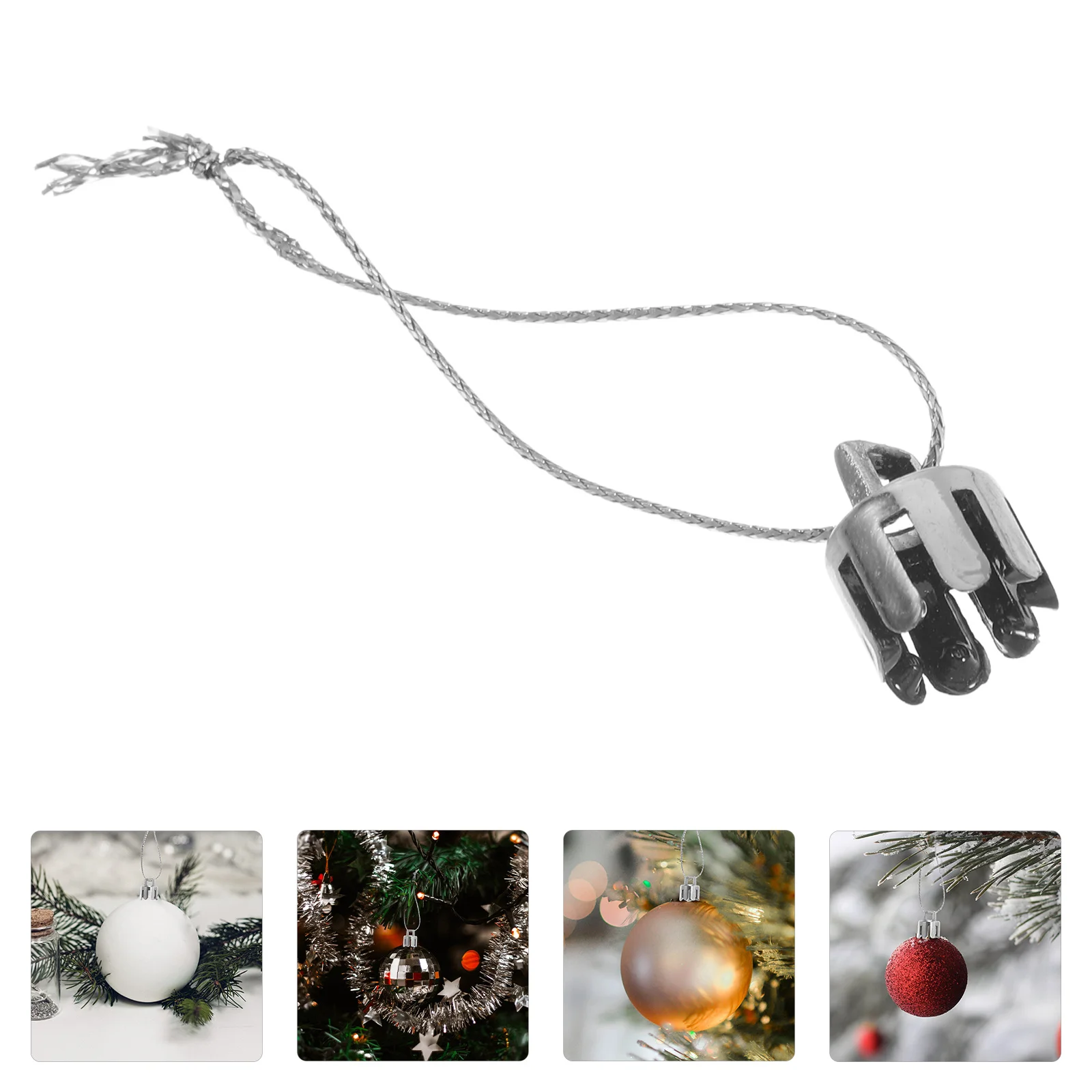 

1000Pcs Christmas Ornament Caps DIY Ball Hangers Plastic Xmas Ball Tops Hanging Decoration Accessories DIY Ornament Caps