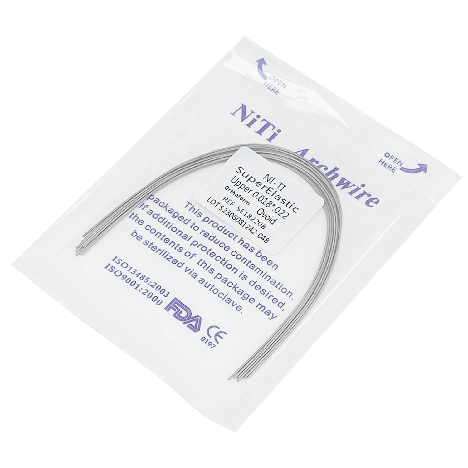 JOLANT Dental Orthodontic NITI Arch Wires, redondo, retangular, super elástico, forma oval, superior e inferior, 10pcs por pacote