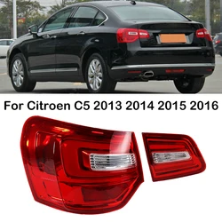 For Citroen C5 2013 2014 2015 2016 Car Rear Bumper Tail Light Turn Signal Lamp Rear Brake Light Tail Lamp Shell Cover Taillights