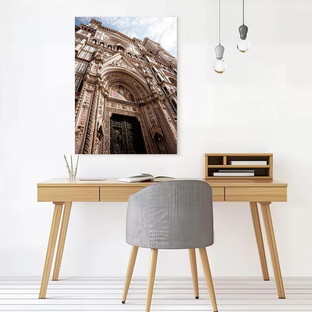 Florence Cathedral Entrance Poster Canvas Wall Art Custom Photo Print Modern Painting for Fans Bedroom Home Decor Ornaments Arts