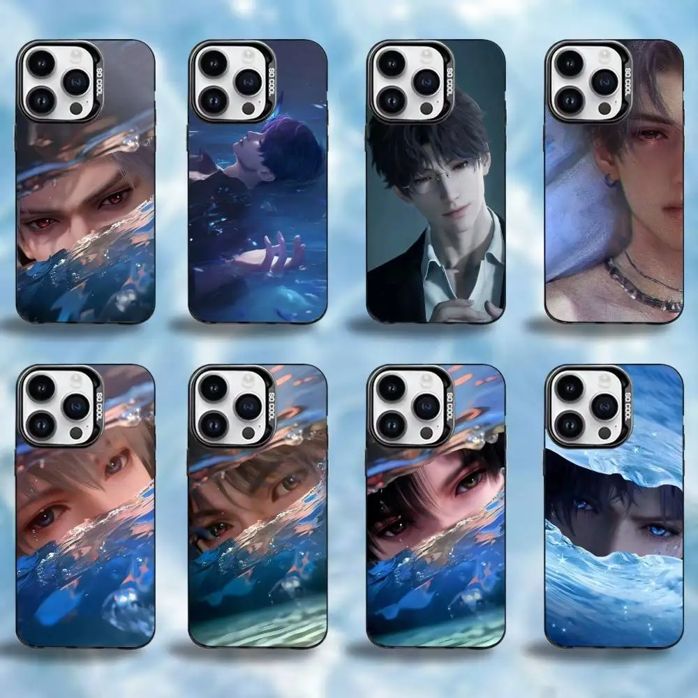 

L-Love and deepspace Phone Case For iPhone17,16,15,14,13,12,11 Plus,Pro Max Black Candy Matte Shockproof Cover