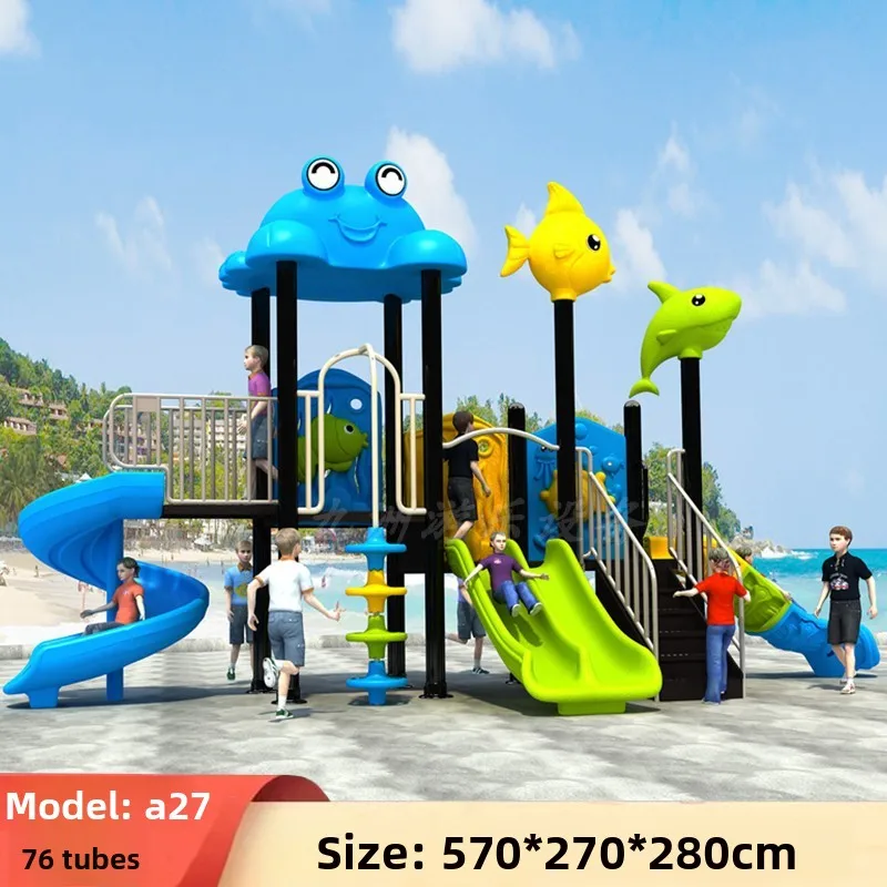 

Outdoor Children Playground Equipment Kids Plastic Slide Swing Play Equipment