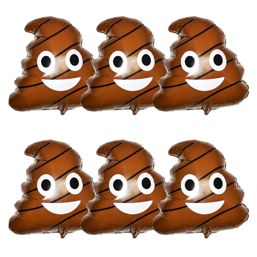 5pcs Big Poop Design Balloon,22.05in Poo Shape Brown Foil Balloon,Birthday Retirement Boys Joke Theme Party