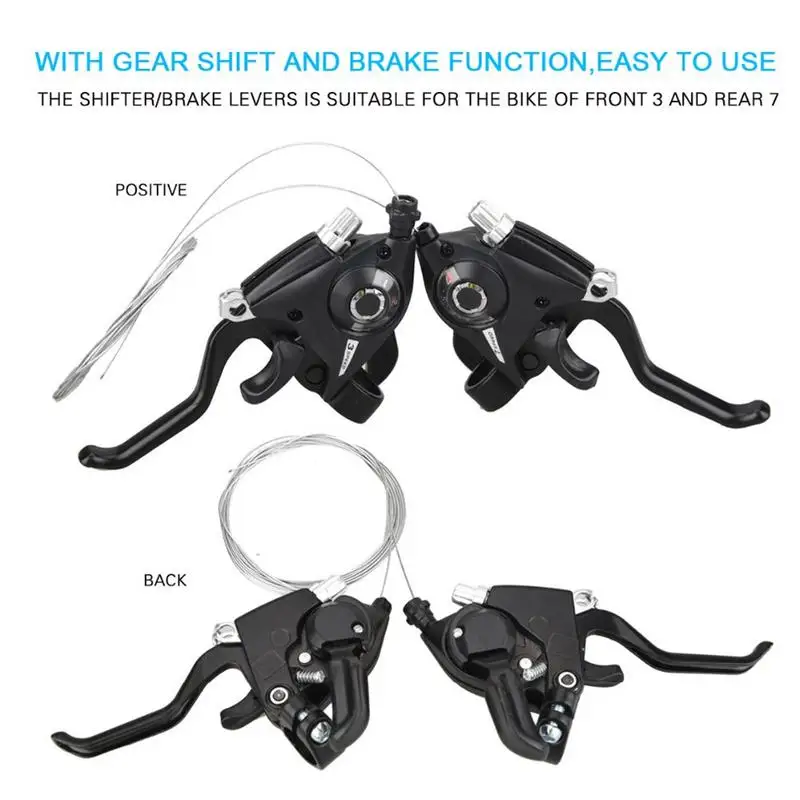 Mountain Bike Shifter EF51-7 / EF51-8 MTB Bike leva del freno Set di traslatori in lega di alluminio 3x7/3x8 velocità Shifter accessori per bici