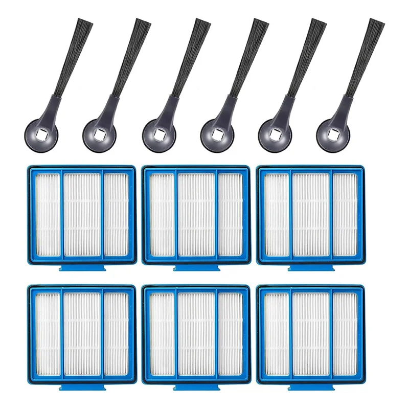 9M-Vacuum Cleaner Accessories Set As Shown Plastic For Shark IQ RV1001AE RV101 Side Brushes And For Shark HEPA Filters
