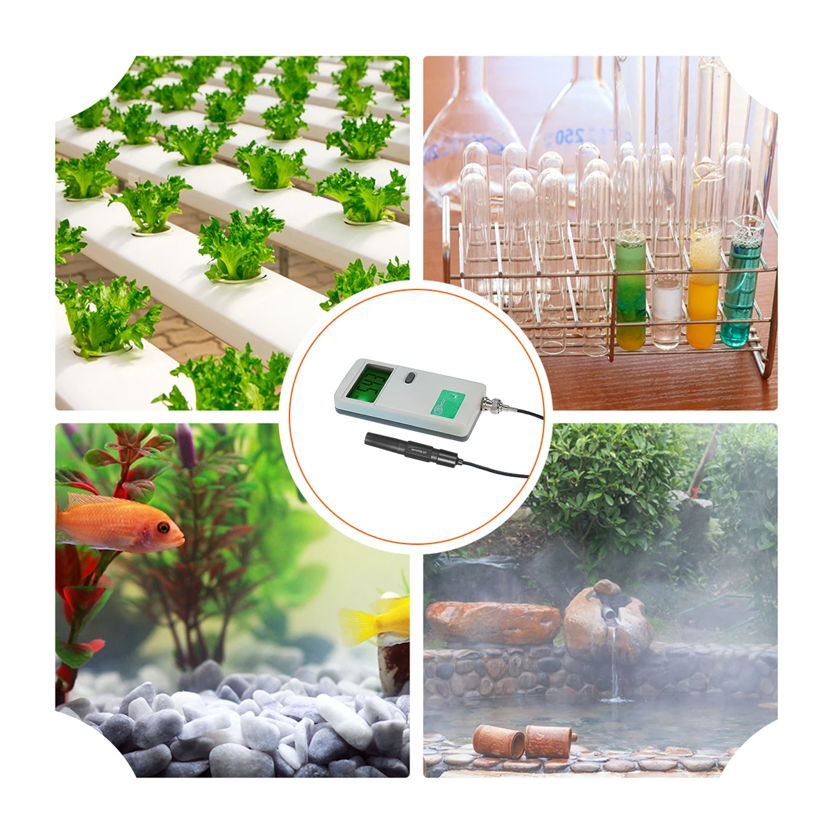 PH Meter High Precision Portable pH Tester Backlight Display Water Quality Tester for Laboratory Drinking Water Hydroponics
