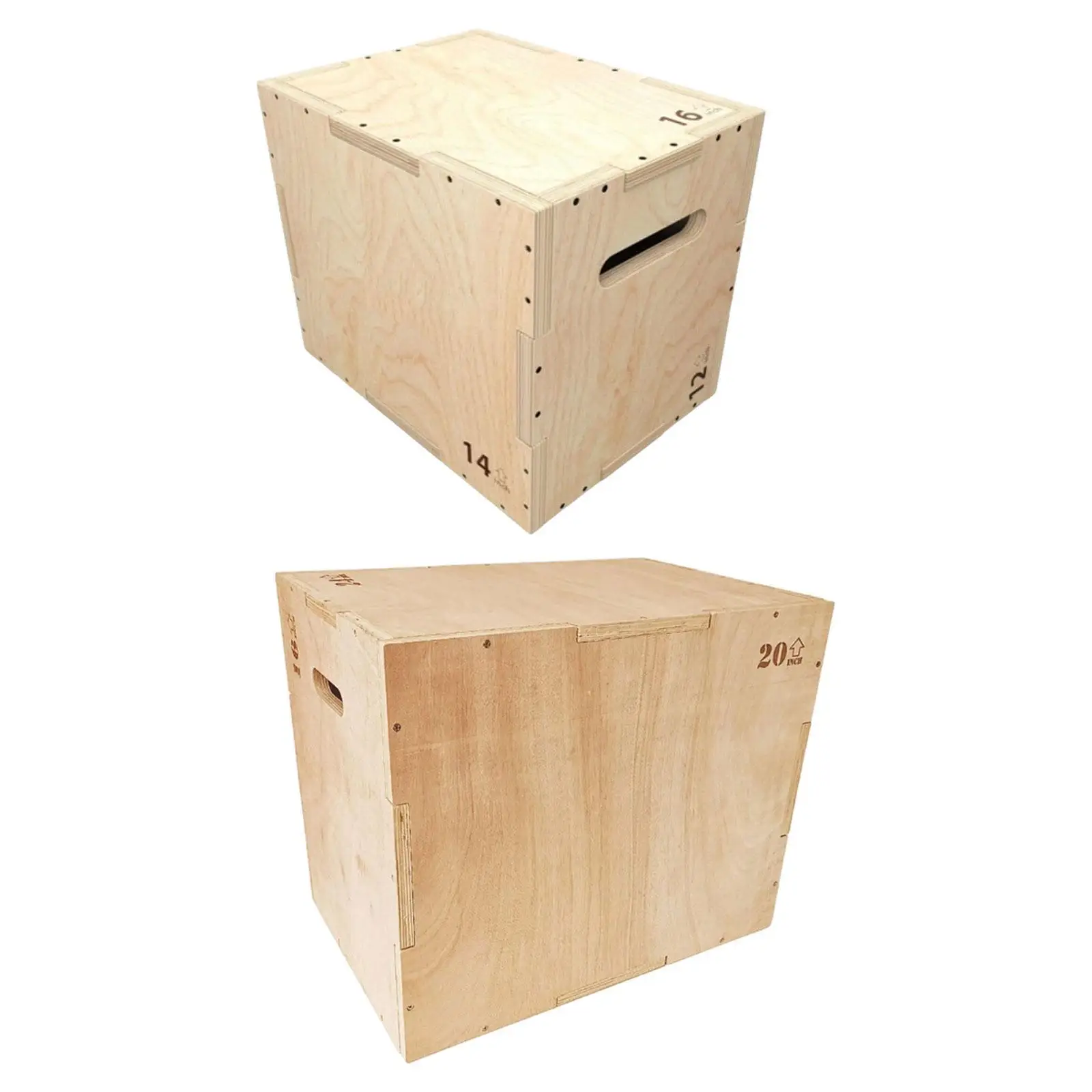 

Box 3 in 1 Versatile Pliometric Agility Box Wood Agility Box for Training Squats Gymnastics at Home
