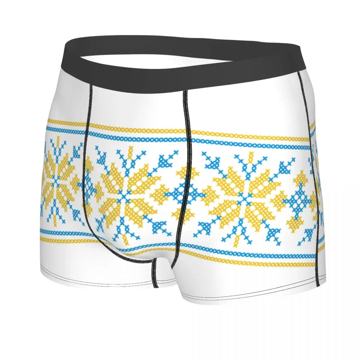 Custom Ukrainian Traditional Embroidery Boxers Shorts Men's Vyshyvanka Briefs Underwear Fashion Underpants