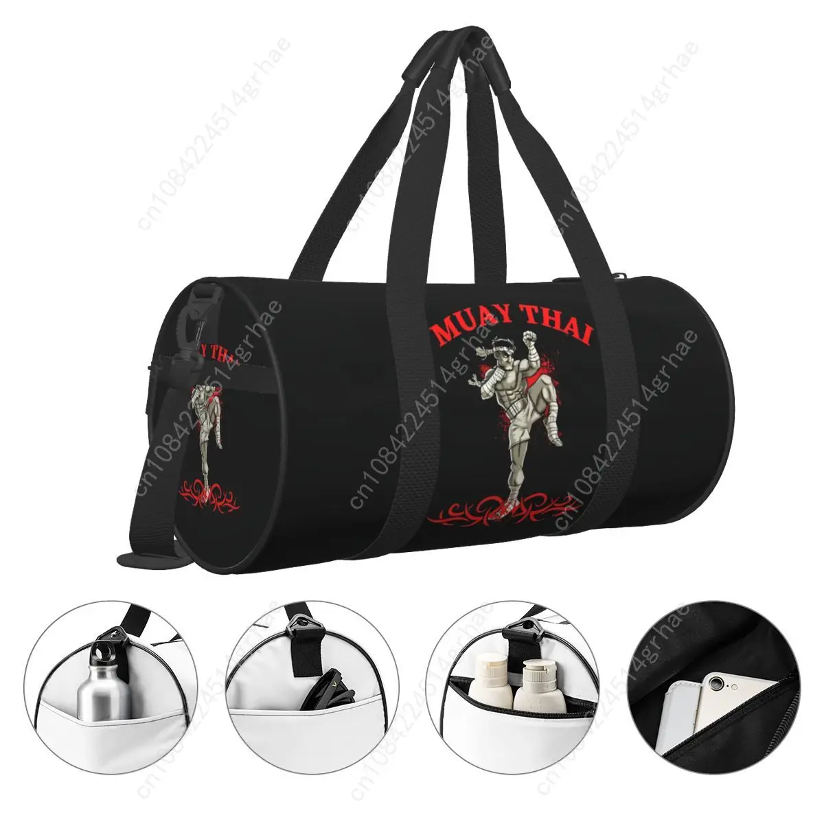 Sac de sport Muay Thai, arts martiaux mixtes, kickboxing, sac de voyage, sac d'entraînement, sacs de sport pour couple avec compartiment à chaussures, sac de fitness, sac de week-end
