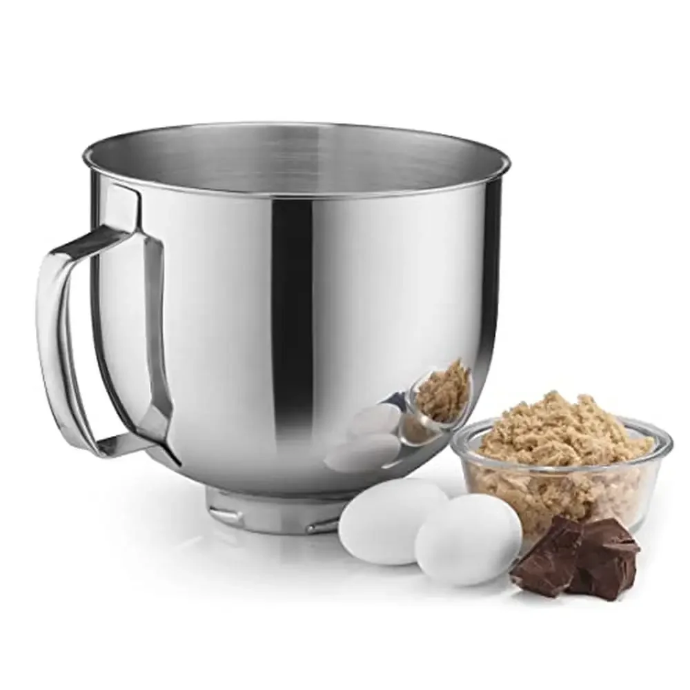 5.5-Quart Stainless Steel Mixing Bowl SM-50 Series Stand Mixers Must-Have Convenience Dishwasher Safe 10-Dozen Cookies Mixing