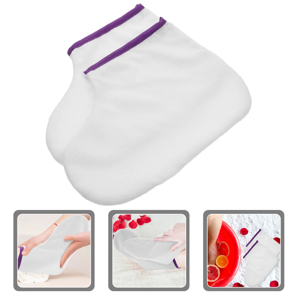 

Foot Wax Film Care Bag Moisture Cover Reusable Gloves Refills Liners Nourishing Insulation White Purple Edge Thin Paraffin Wax