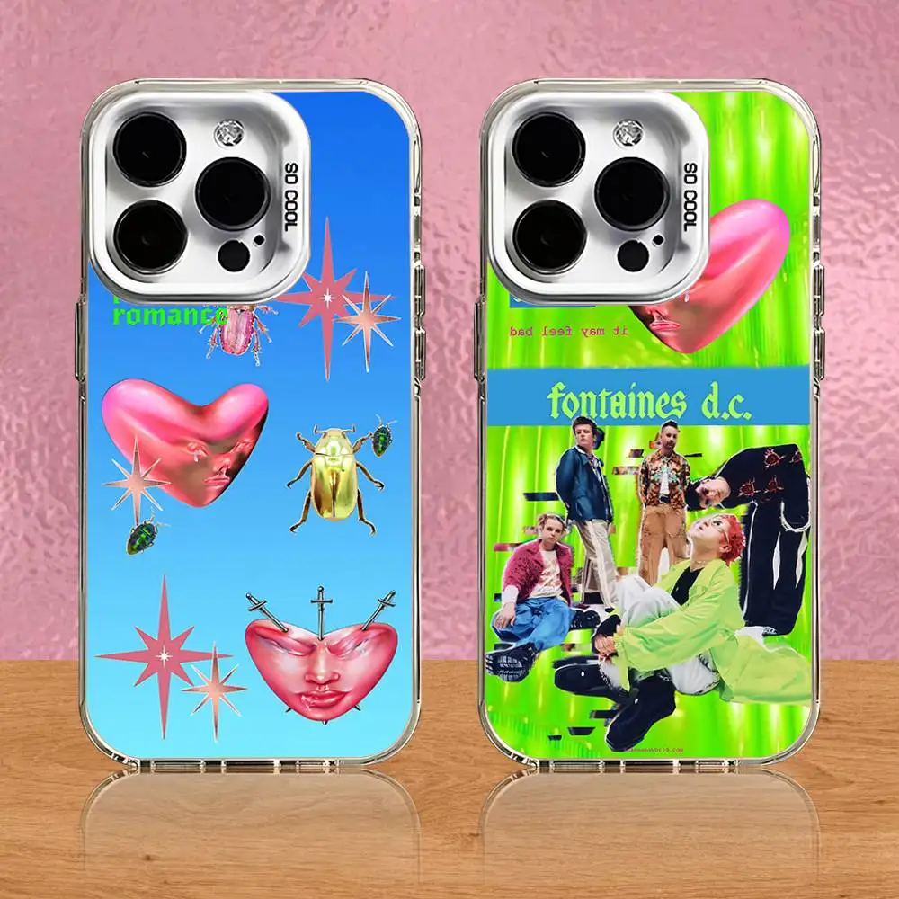 

Fontaines DC Romance Phone Case For iPhone 16,15,14,13,12,11,Pro,XS,Max,Plus,Mini,SE White Candy Matte Shockproof Cover
